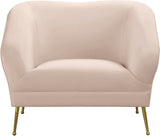 Hermosa Velvet Chair - Luxurious Mid-Century Design with Elegant Gold Legs and Curved Back for Style