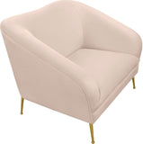 Hermosa Velvet Chair - Luxurious Mid-Century Design with Elegant Gold Legs and Curved Back for Style