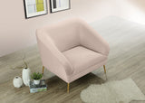 Hermosa Velvet Chair - Luxurious Mid-Century Design with Elegant Gold Legs and Curved Back for Style