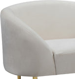 Ritz Elegant Velvet Chair with Gold Legs - Chic Curved Design for Contemporary Home Decor Style