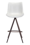 Aki Barstool (Set of 2) White & Walnut