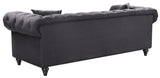 Chesterfield Elegant Contemporary Sofa with Plush Seating, Nailhead Design, and Throw Pillows Included