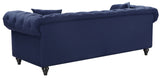 Chesterfield Elegant Contemporary Sofa with Plush Seating, Nailhead Design, and Throw Pillows Included