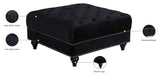 Sabrina Contemporary Ottoman - Luxurious Footrest & Extra Seating with Stylish Nailhead Trim Design