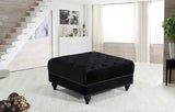 Sabrina Contemporary Ottoman - Luxurious Footrest & Extra Seating with Stylish Nailhead Trim Design