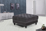 Sabrina Contemporary Ottoman - Luxurious Footrest & Extra Seating with Stylish Nailhead Trim Design