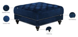 Sabrina Contemporary Ottoman - Luxurious Footrest & Extra Seating with Stylish Nailhead Trim Design