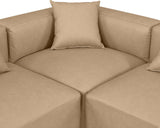 Cube Vegan Leather Modular Sectional - Modern Elegance and Comfort for Contemporary Spaces
