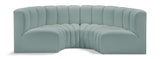 Arc - Faux Leather 4 Piece U-Shaped Modular Sofa