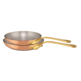 Mauviel M'Heritage M'150 B 2-Piece  Copper Frying Pan Set With Brass Handles