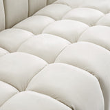 Gwen Velvet Loveseat - Luxurious Comfort & Contemporary Style with Tufting and Custom Legs Options