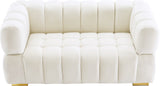 Gwen Velvet Loveseat - Luxurious Comfort & Contemporary Style with Tufting and Custom Legs Options
