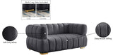 Gwen Velvet Loveseat - Luxurious Comfort & Contemporary Style with Tufting and Custom Legs Options