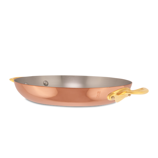 Mauviel M'Heritage M'150 B Copper Round Pan With Brass Handles