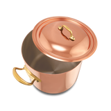 Mauviel M'Heritage M'150 B Copper Stockpot With Lid Brass Handles, 9.9-Qt