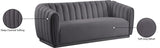 Dixie Velvet Sofa - Chic Contemporary Design with Deep Channel Tufting for Elegant Living Spaces