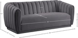 Dixie Velvet Sofa - Chic Contemporary Design with Deep Channel Tufting for Elegant Living Spaces