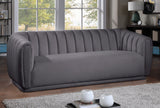 Dixie Velvet Sofa - Chic Contemporary Design with Deep Channel Tufting for Elegant Living Spaces