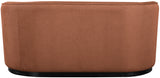 Mylah Loveseat - Contemporary Soft Upholstered Seating with Durable Black Wood Base for Cozy Spaces