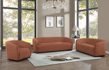 Mylah Loveseat - Contemporary Soft Upholstered Seating with Durable Black Wood Base for Cozy Spaces