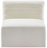 Quincy Modular Armless Chair - Elegant Contemporary Design with Cloud-Like Comfort and Tufting