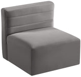 Quincy Modular Armless Chair - Elegant Contemporary Design with Cloud-Like Comfort and Tufting