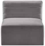 Quincy Modular Armless Chair - Elegant Contemporary Design with Cloud-Like Comfort and Tufting