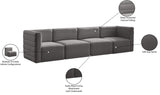 Quincy Modular Sofa - Elegant Contemporary Design with Cloud-Like Comfort and Channel Tufting