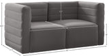 Quincy Modular Sofa - Elegant Contemporary Design with Cloud-Like Comfort and Channel Tufting