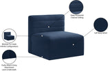 Quincy Modular Armless Chair - Elegant Contemporary Design with Cloud-Like Comfort and Tufting