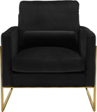 Mila Contemporary Chair with Luxurious Pillows and Elegant Gold Stainless Steel Frame for Comfort