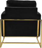 Mila Contemporary Chair with Luxurious Pillows and Elegant Gold Stainless Steel Frame for Comfort