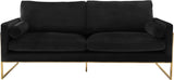 Mila Luxurious Contemporary Sofa with Gold Stainless Steel Frame and Comfortable Pillows for Relaxation