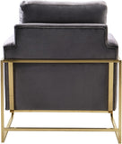 Mila Contemporary Chair with Luxurious Pillows and Elegant Gold Stainless Steel Frame for Comfort