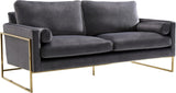 Mila Luxurious Contemporary Sofa with Gold Stainless Steel Frame and Comfortable Pillows for Relaxation