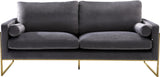 Mila Luxurious Contemporary Sofa with Gold Stainless Steel Frame and Comfortable Pillows for Relaxation