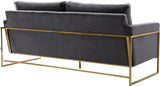 Mila Luxurious Contemporary Sofa with Gold Stainless Steel Frame and Comfortable Pillows for Relaxation