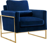 Mila Contemporary Chair with Luxurious Pillows and Elegant Gold Stainless Steel Frame for Comfort