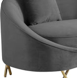 Serpentine Velvet Contemporary Sofa - Elegant Design with Plush Comfort and Gold Steel Legs for Chic Homes
