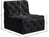 Tuft Contemporary Armless Chair with Deep Button Tufting for Modern and Stylish Living Spaces