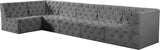 Tuft Velvet Modular Sectional Sofa - Deep Button Tufting, Soft Black Velvet, Infinite Configurations