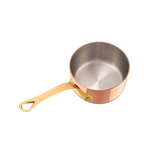 Mauviel M'Heritage M'200 B Copper Sauce Pan With Lid, Brass Handle