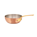 Mauviel M'Heritage M'200 B Copper Chef Pan With Lid, Brass Handle
