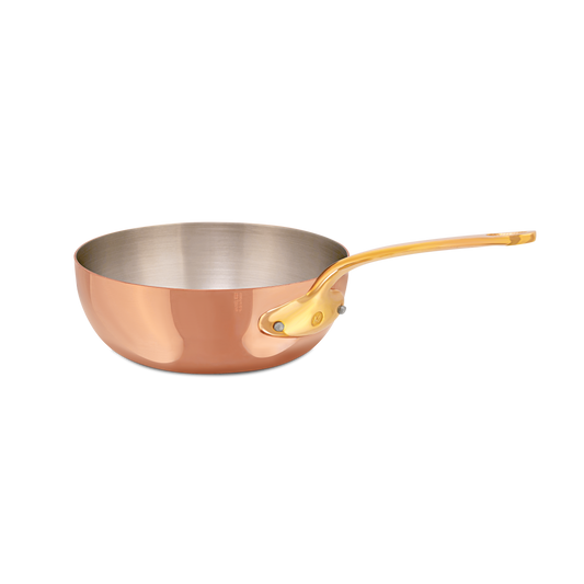 Mauviel M'Heritage M'200 B Copper Chef Pan With Brass Handle