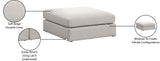 Beckham Contemporary Modular Ottoman - Soft Upholstered Design for Versatile Living Spaces