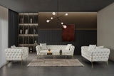 Aurora Contemporary Chair with Gold Legs, Deep Button Tufting & Cozy Pillows for Stylish Comfort