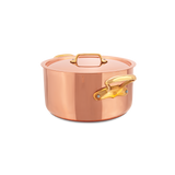 Mauviel M'Heritage M'200 B Copper Stewpan With Lid, Brass Handles