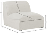 Miramar Modular Armless Chair - Stylish Contemporary Design with Premium Comfort and Durability