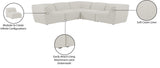 Miramar Modular Sectional: Luxurious Cream Linen Upholstery for Ultimate Comfort and Style