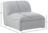 Miramar Modular Armless Chair - Stylish Contemporary Design with Premium Comfort and Durability